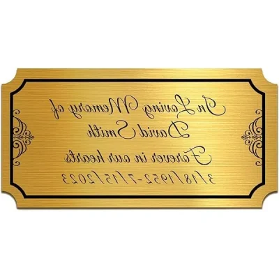 Decorative Metal Nameplate