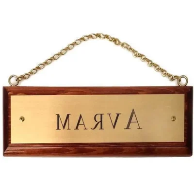 Metal Hanging Nameplate